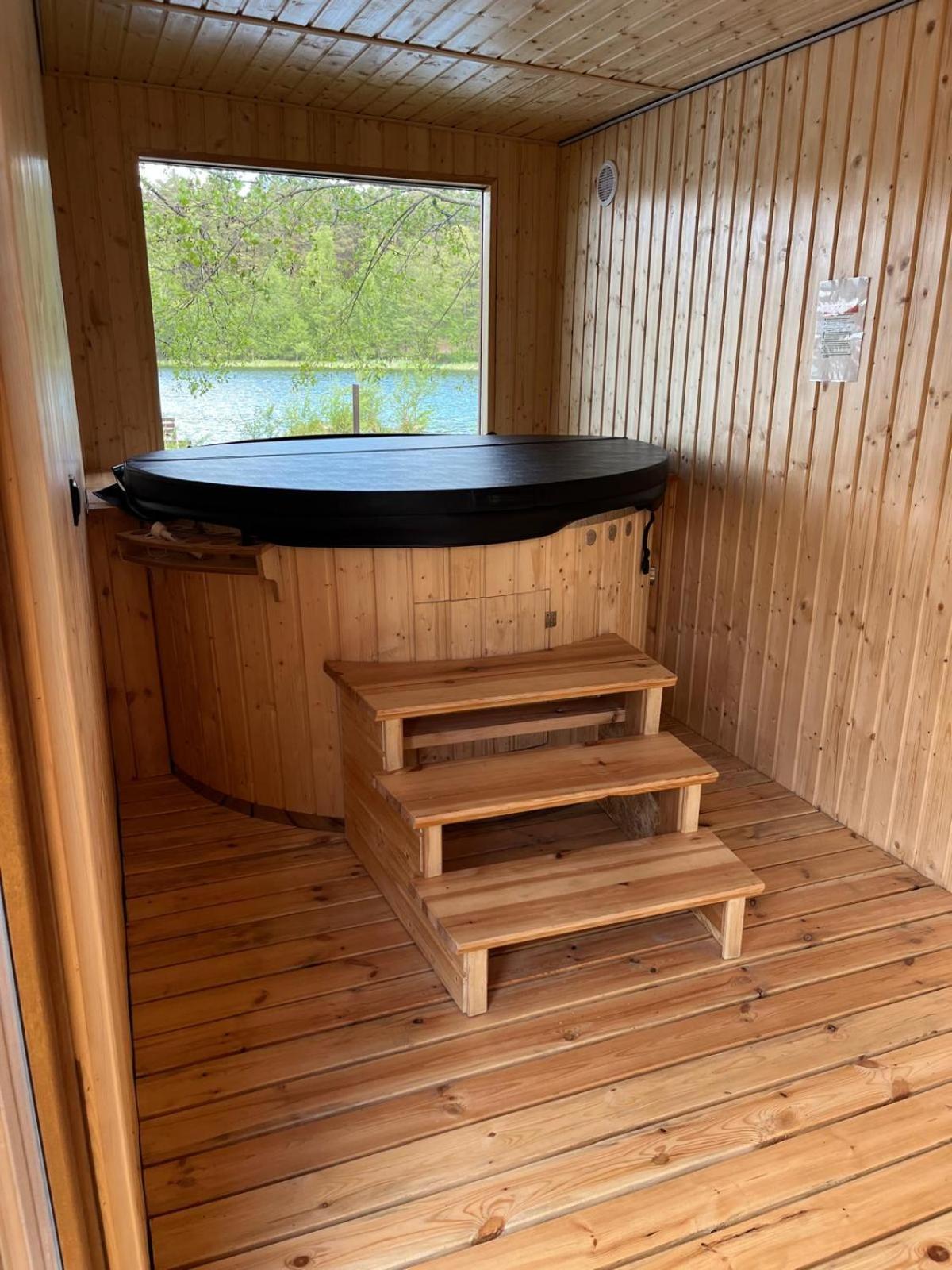 Domek Caloroczny Hawaje Nad Jeziorem Kazub Cieciorka Exteriör bild